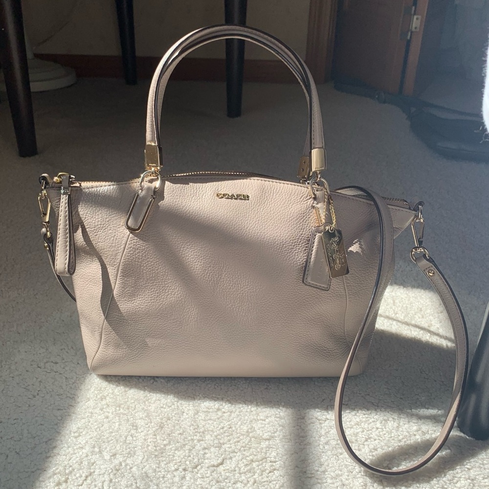 Coach Kelsey satchel (mauve leather carriage bag)